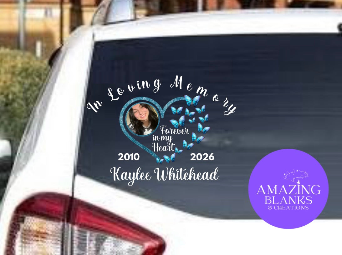 Custom Memorial Window Decal